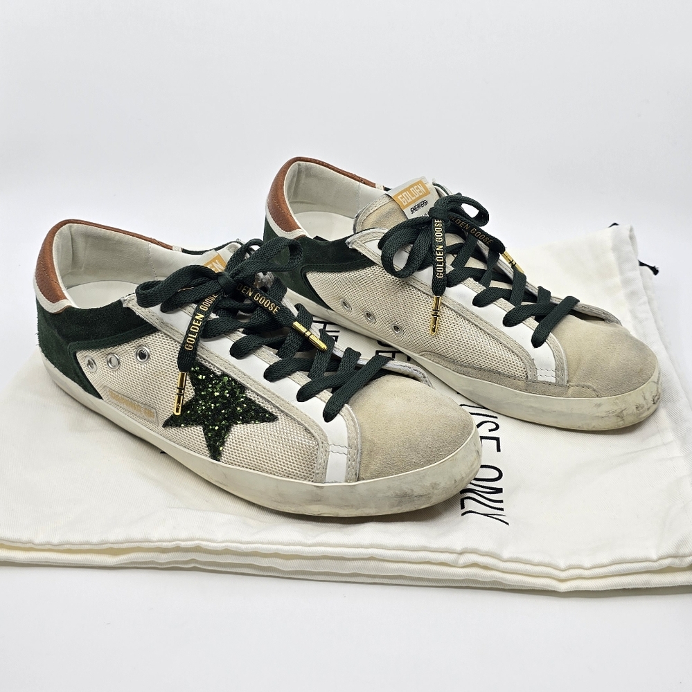 Golden Goose Superstar Glitter Low Top Sneakers - 42